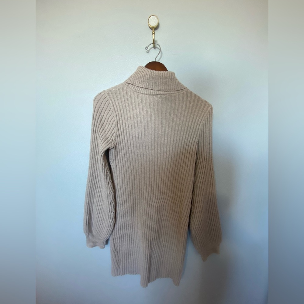Beige sweater dress